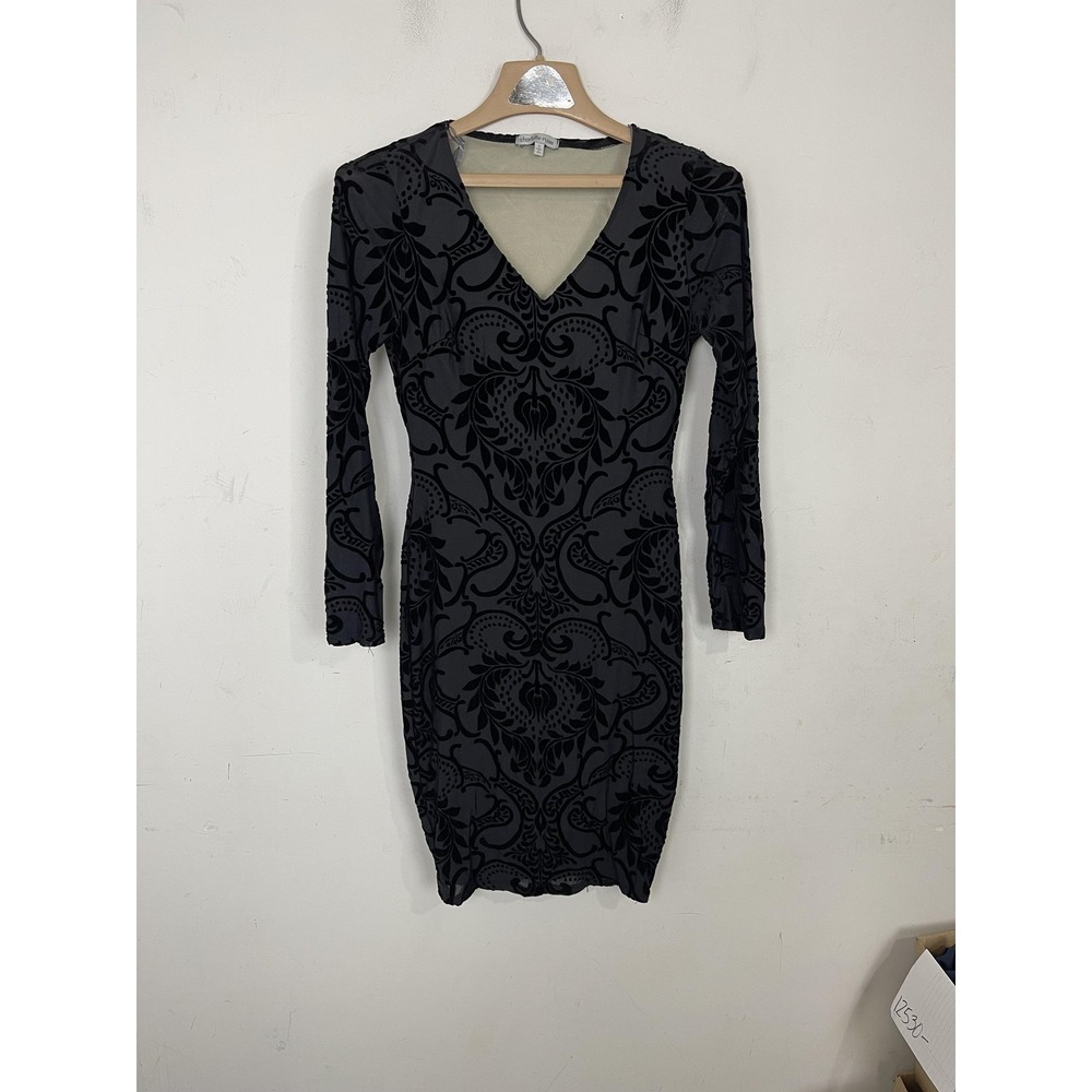 Charlotte Russe Dress Womens Small Velvet Burnout Witchy Goth Emo Whimsigoth